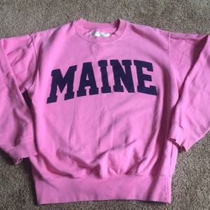 Pink crewneck sweatshirt